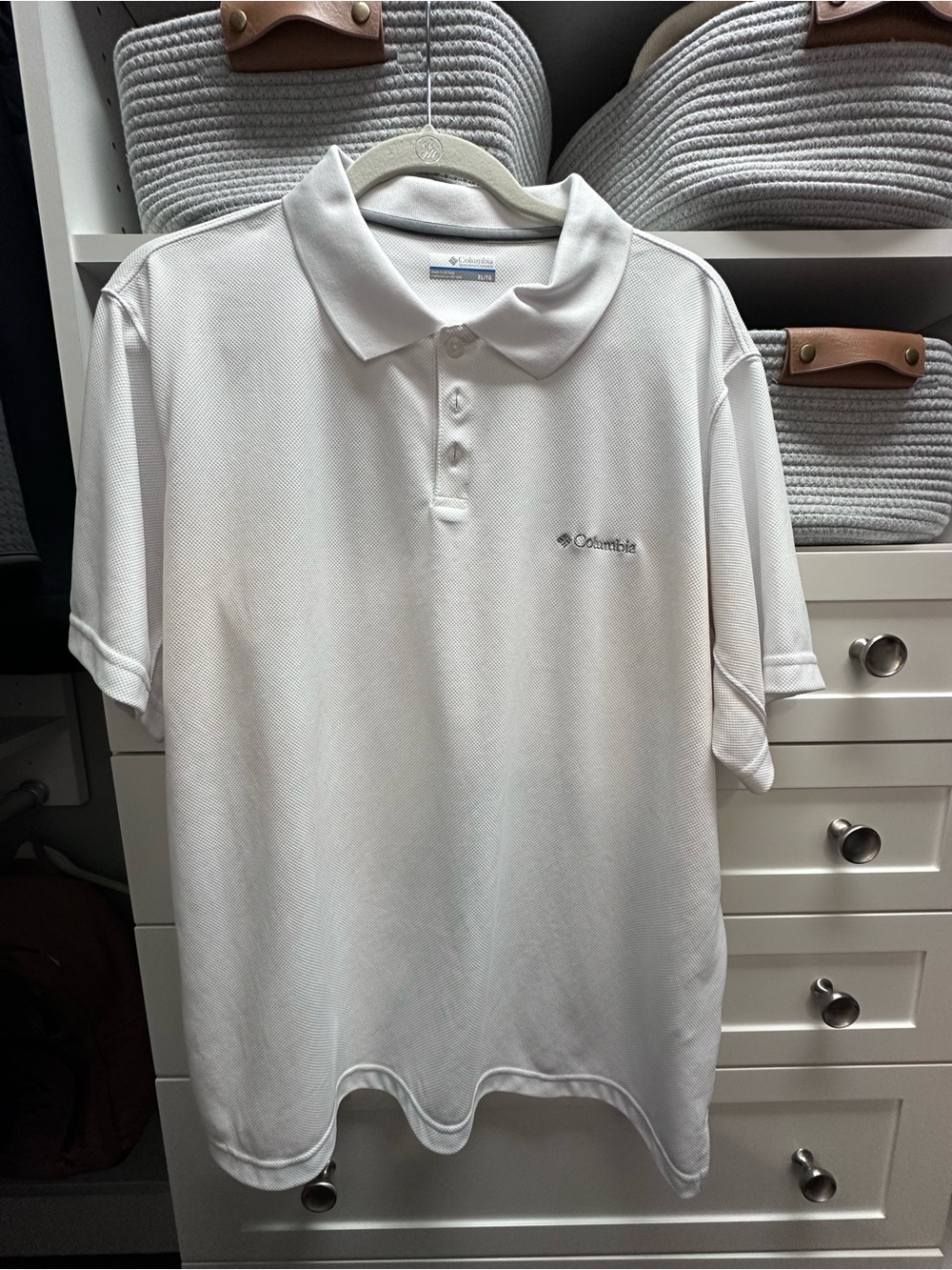 Columbia Men’s Short-Sleeve Polo in White